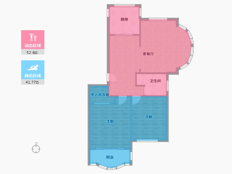 上海-上海市-龙漕家园-85.00-户型库-动静分区