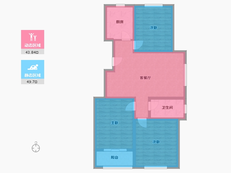 山东省-德州市-新河湾紫东苑-111.00-户型库-动静分区