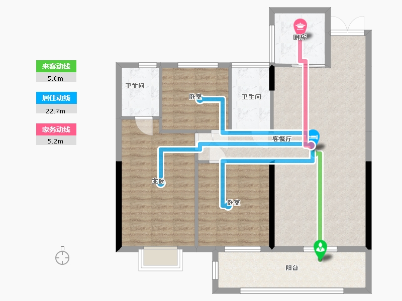 贵州省-毕节市-半岛温泉C区-110.00-户型库-动静线