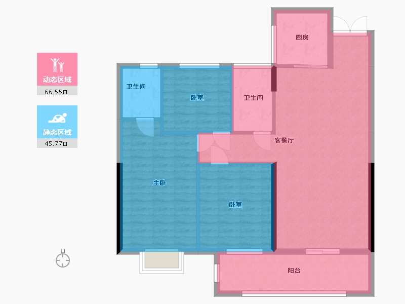 贵州省-毕节市-半岛温泉C区-110.00-户型库-动静分区