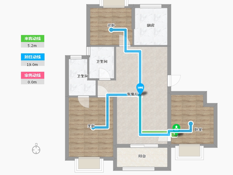 上海-上海市-建发·浦上湾-74.50-户型库-动静线