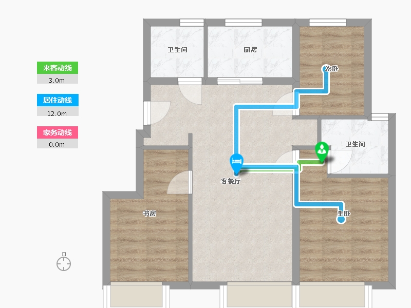 北京-北京市-春和印象-74.09-户型库-动静线