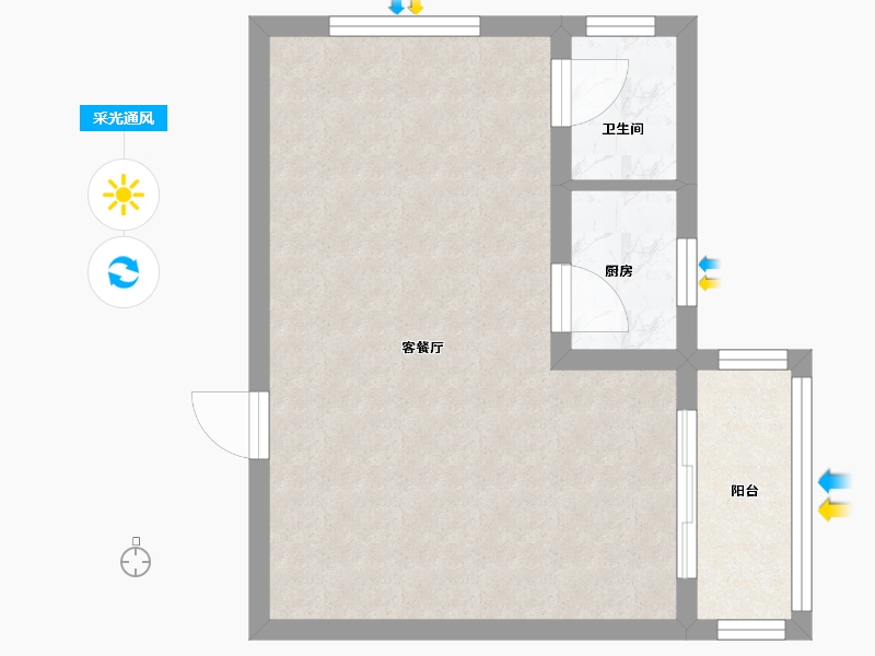 河北省-保定市-华凡·巴厘岛-二区-40.00-户型库-采光通风