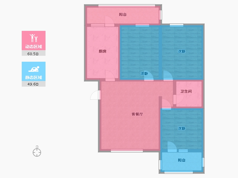 山西省-吕梁市-康馨苑小区-99.00-户型库-动静分区