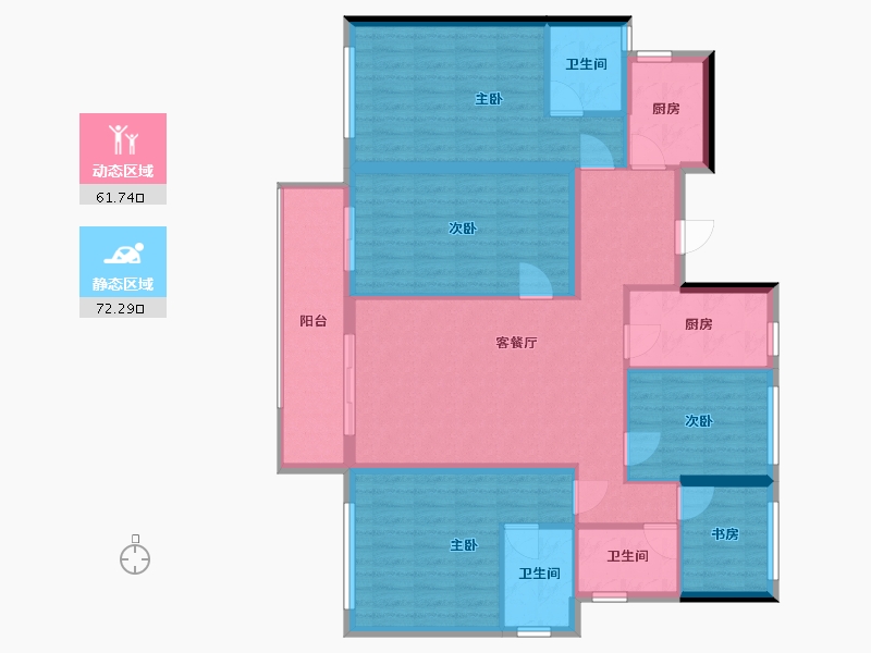 浙江省-台州市-万科城-140.00-户型库-动静分区