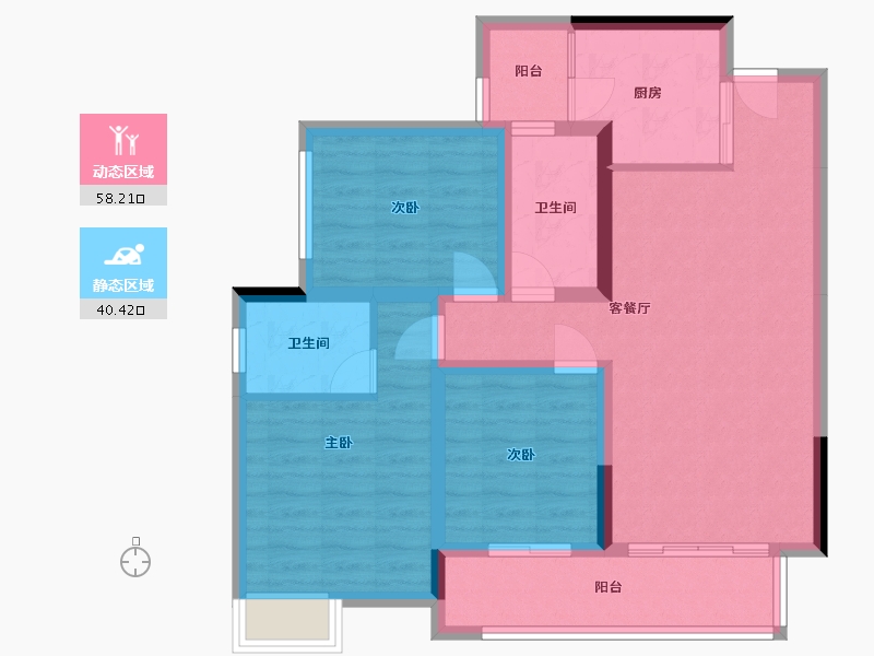 四川省-成都市-人居·长岛荟城-112.00-户型库-动静分区