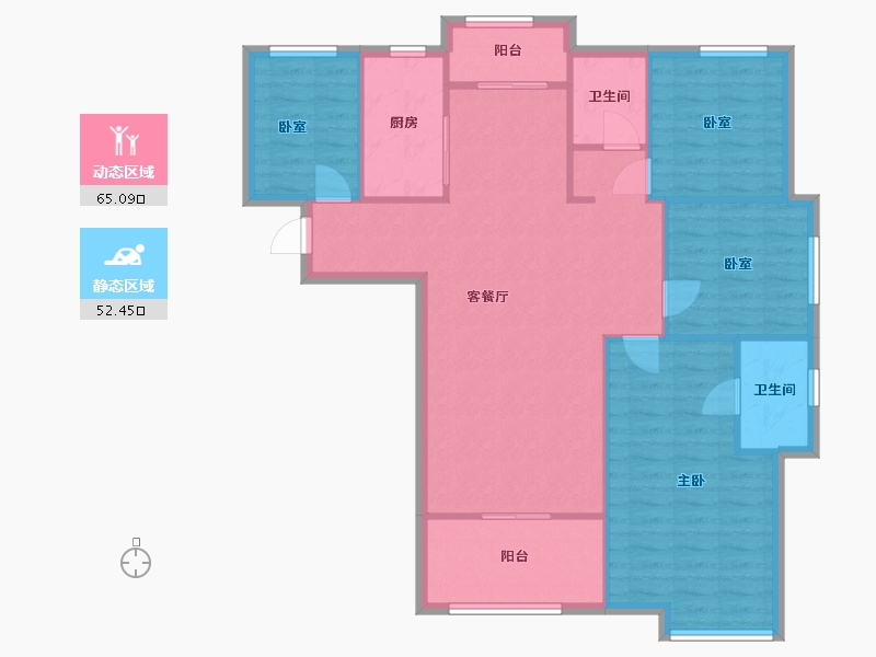 安徽省-阜阳市-海亮悦府-104.01-户型库-动静分区