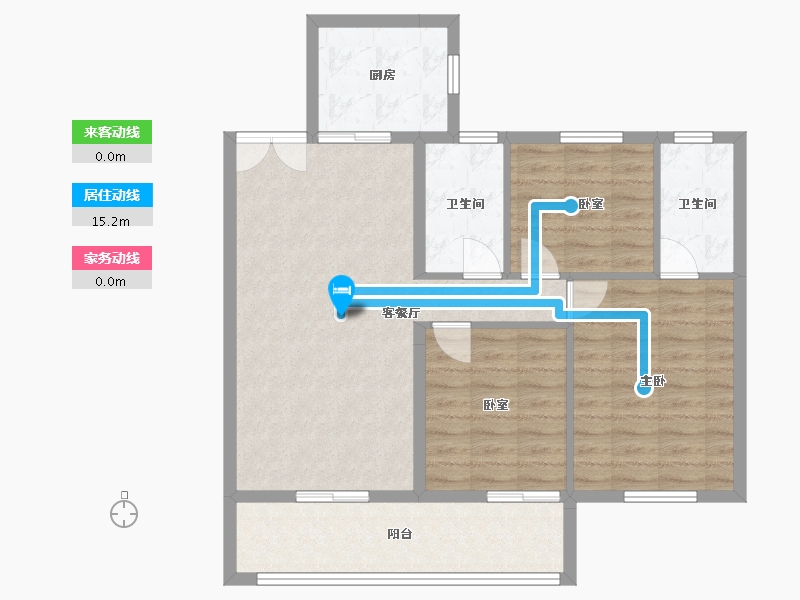 陕西省-宝鸡市-海澜湾-94.00-户型库-动静线