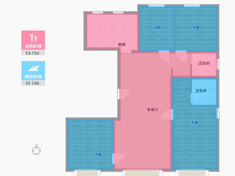 北京-北京市-招商臻珑府-110.00-户型库-动静分区