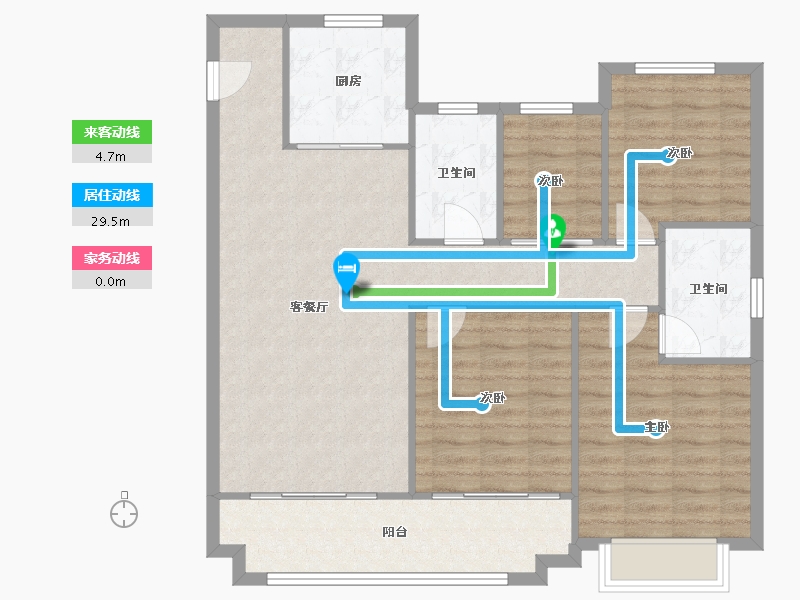 浙江省-台州市-云樾观岭-107.00-户型库-动静线