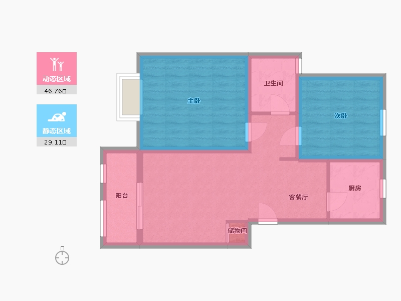 上海-上海市-陈坊新苑-80.00-户型库-动静分区