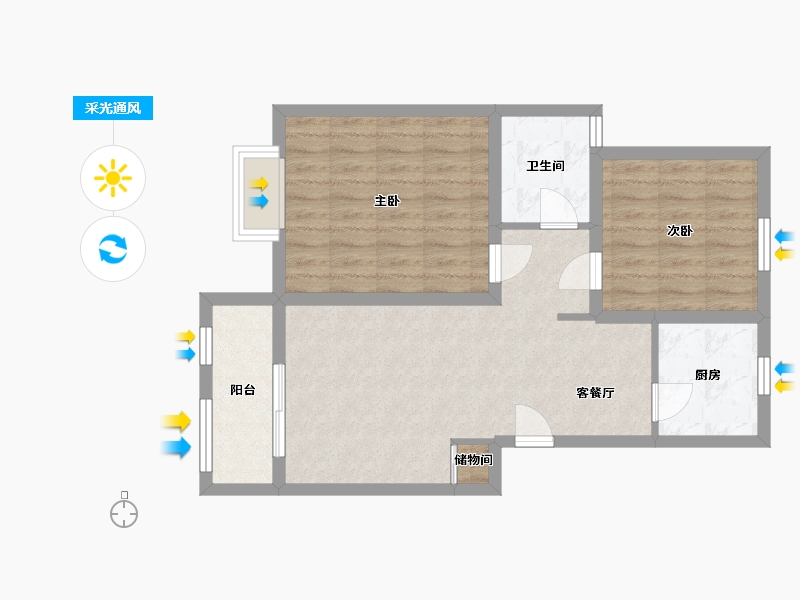 上海-上海市-陈坊新苑-80.00-户型库-采光通风