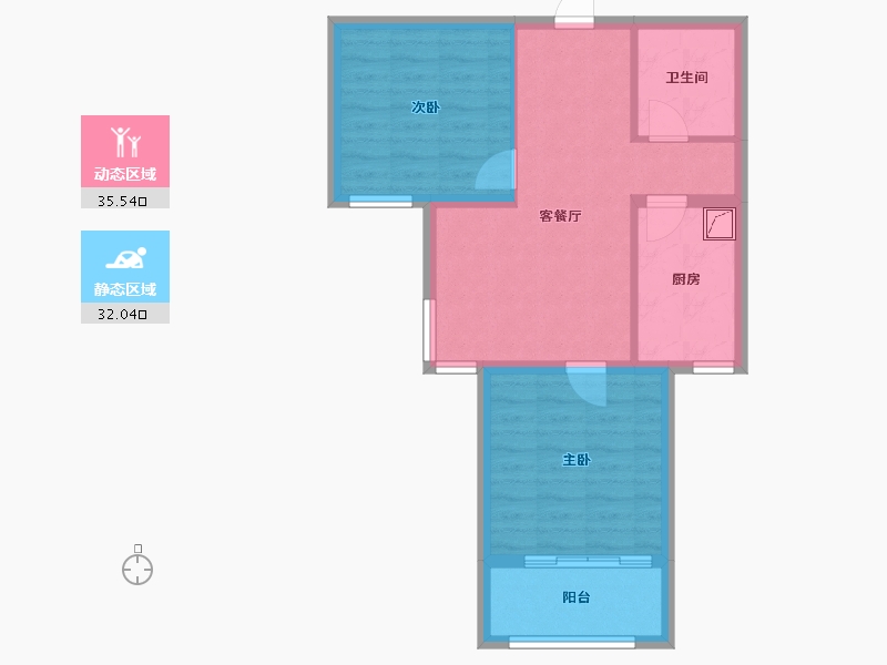 河北省-邢台市-母家厂-60.00-户型库-动静分区