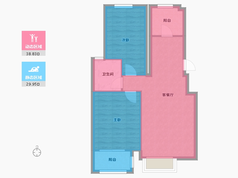 天津-天津市-澜河湾-61.00-户型库-动静分区