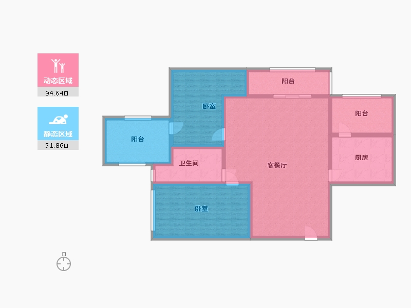 广东省-深圳市-半山·御景-60.00-户型库-动静分区