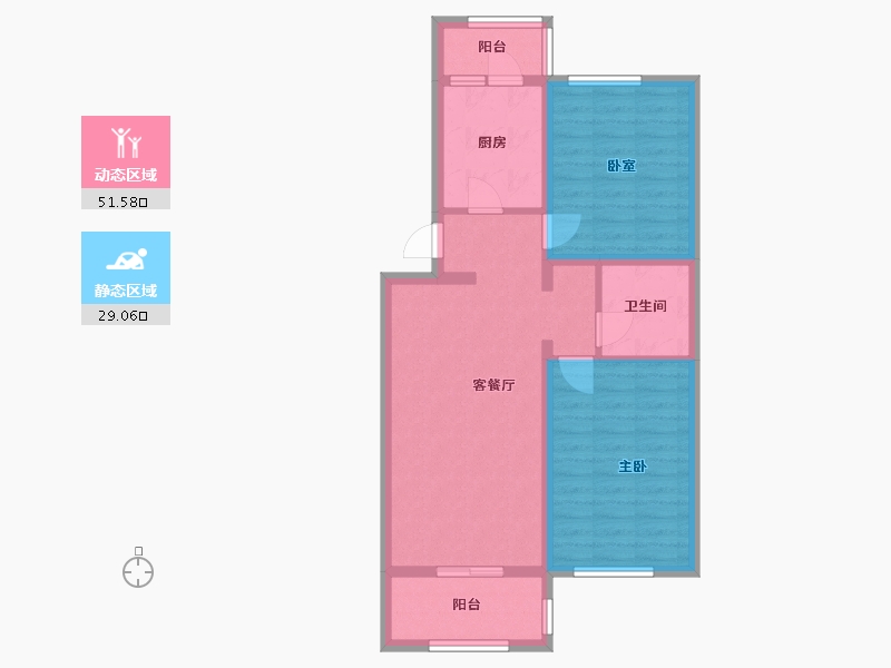 北京-北京市-西上园-一区-79.00-户型库-动静分区