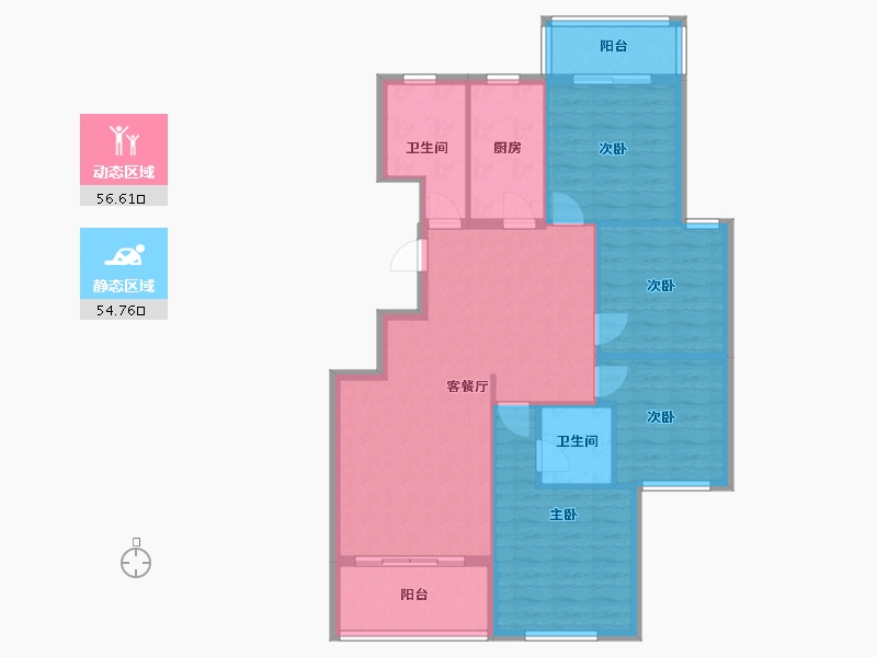 安徽省-黄山市-富宸·祥园小区-101.46-户型库-动静分区