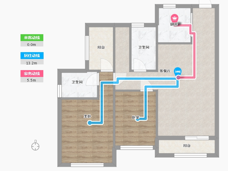 广东省-深圳市-玺玥华府-70.83-户型库-动静线