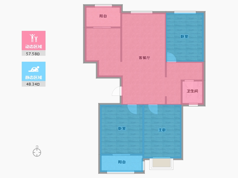 河南省-新乡市-永恒理想学府-100.00-户型库-动静分区