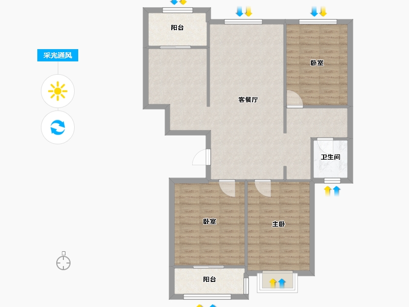 河南省-新乡市-永恒理想学府-100.00-户型库-采光通风