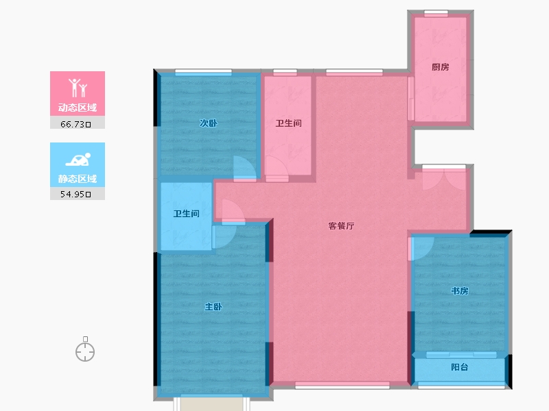 重庆-重庆市-圣湖天域-123.00-户型库-动静分区