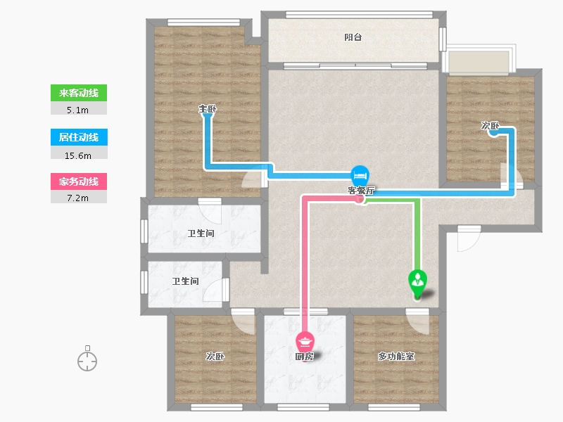 安徽省-合肥市-万科苏高新中央公园-110.00-户型库-动静线