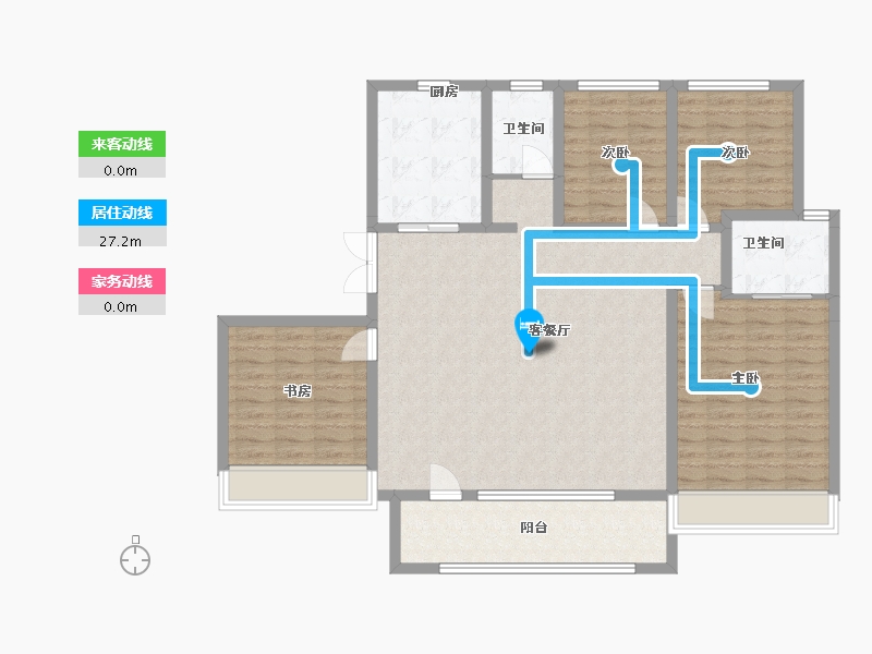 山东省-济南市-绿地·御山台-123.75-户型库-动静线