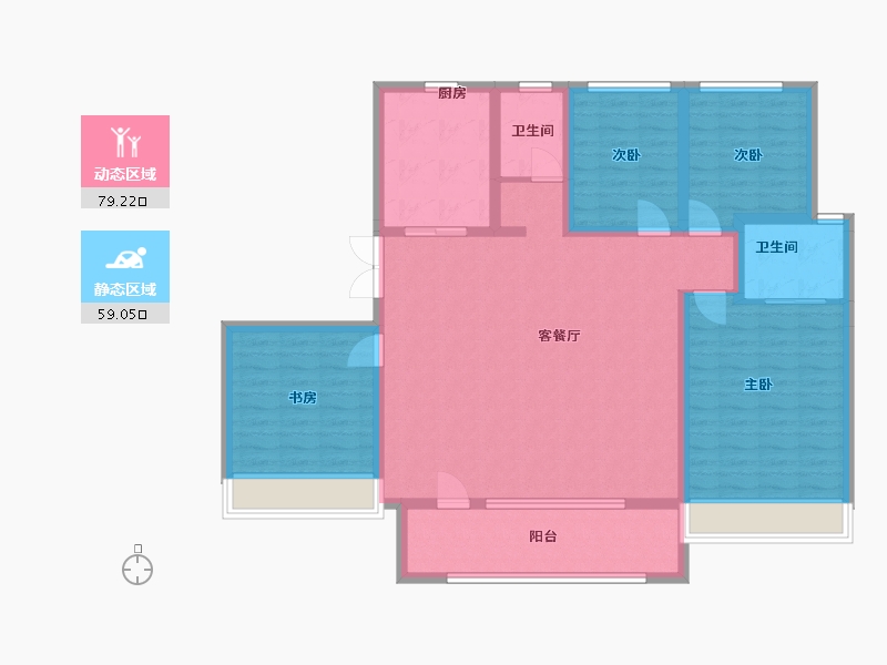 山东省-济南市-绿地·御山台-123.75-户型库-动静分区