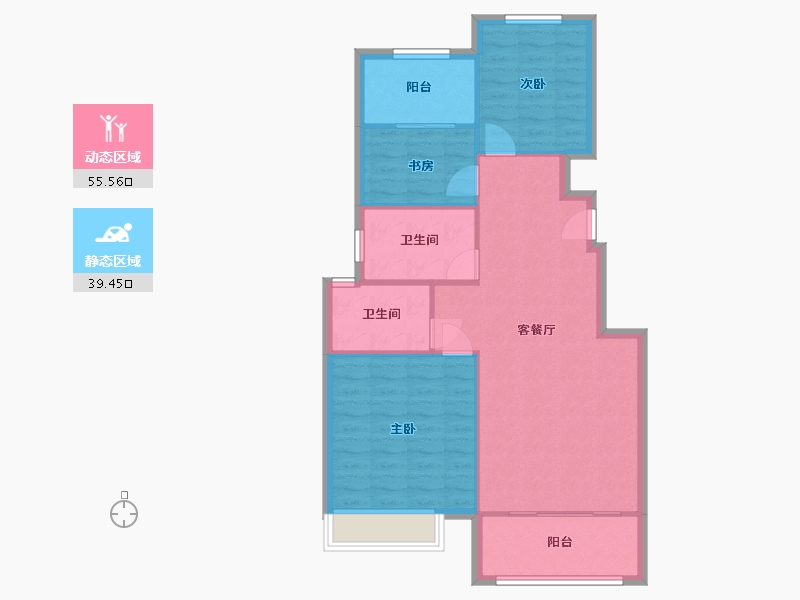 山东省-德州市-奥海康城-87.00-户型库-动静分区