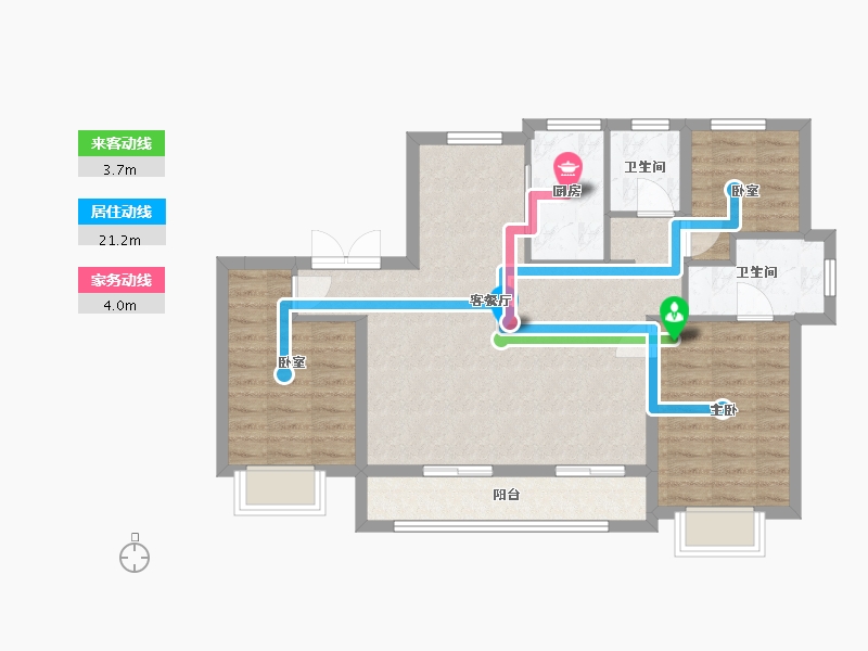 山西省-临汾市-未来城-95.00-户型库-动静线