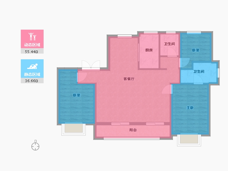 山西省-临汾市-未来城-95.00-户型库-动静分区