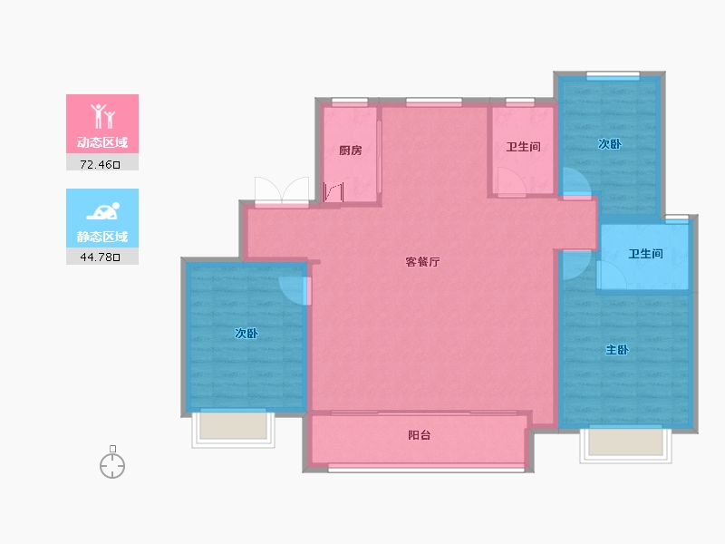 河北省-保定市-复兴公馆-140.00-户型库-动静分区