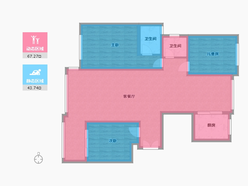 河南省-信阳市-天福如意城-133.00-户型库-动静分区