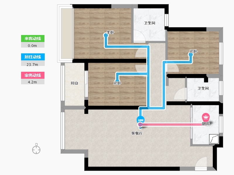 浙江省-温州市-光悦雅苑-87.46-户型库-动静线