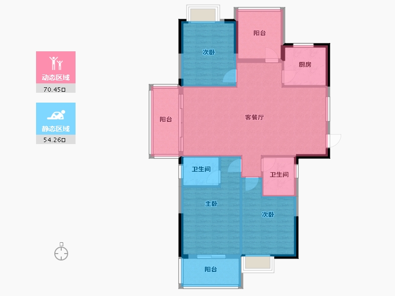 湖北省-荆州市-盛世名苑-113.46-户型库-动静分区