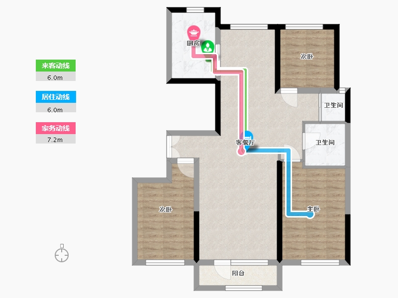 宁夏回族自治区-银川市-荣恒星宅-98.00-户型库-动静线