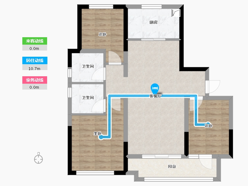 河北省-衡水市-保利时光印象-85.00-户型库-动静线