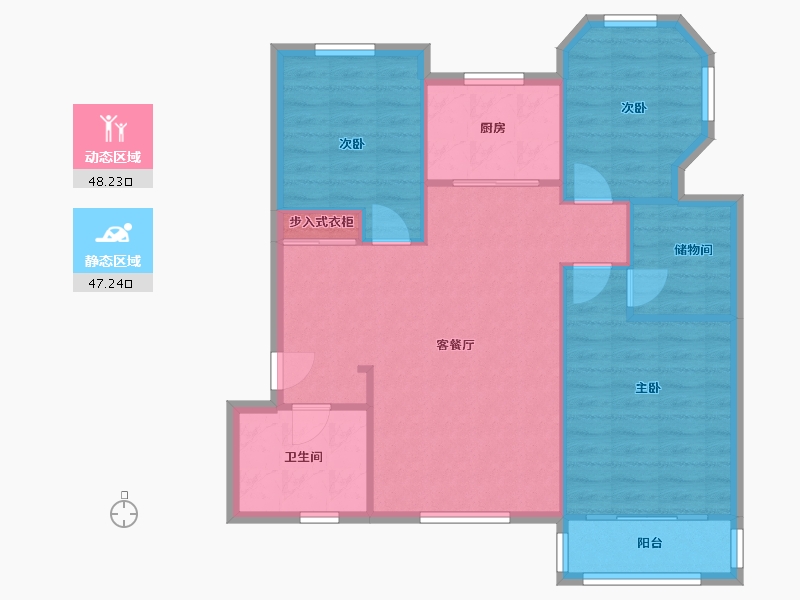 山东省-青岛市-盛世江山-98.50-户型库-动静分区