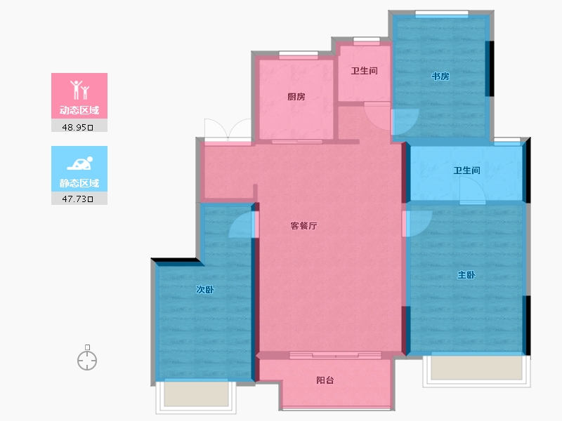 江苏省-常州市-新城熙悦-95.00-户型库-动静分区