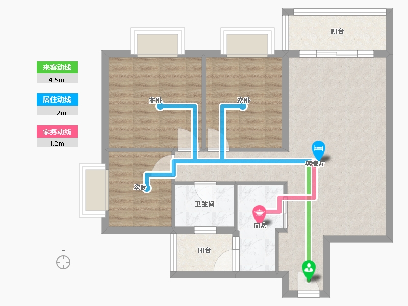 广东省-广州市-宝夏花园-74.82-户型库-动静线