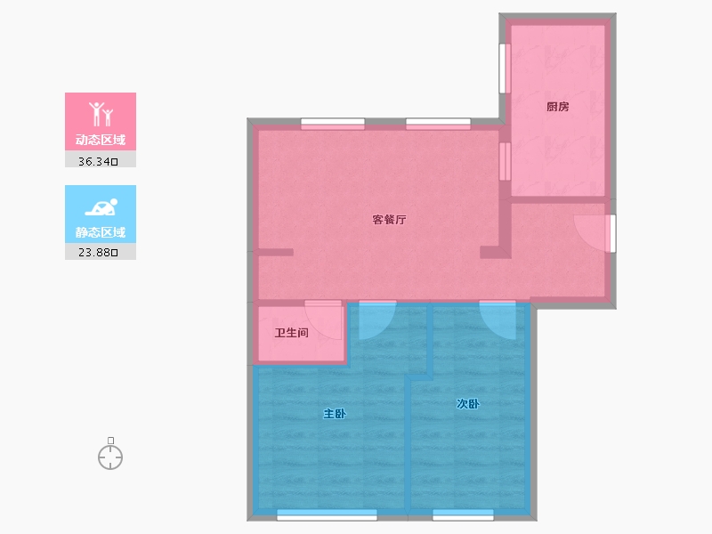 辽宁省-沈阳市-新湖·仙林金谷-78.00-户型库-动静分区