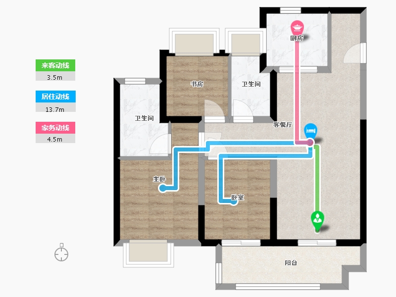 江苏省-无锡市-建发泊月湾-78.00-户型库-动静线