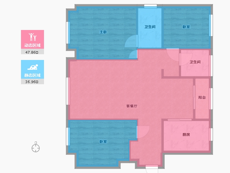 天津-天津市-未来城夏岚苑-85.00-户型库-动静分区