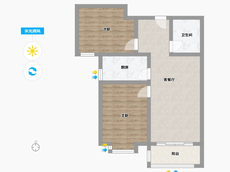 山西省-晋城市-晋凤一号-67.00-户型库-采光通风