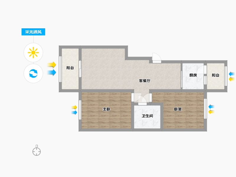 河北省-邯郸市-盛世长安-75.00-户型库-采光通风