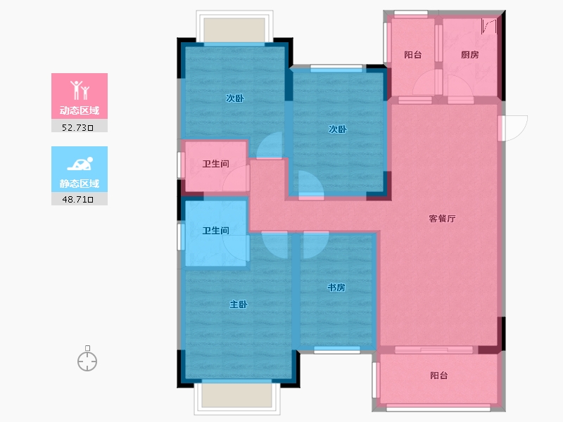 广西壮族自治区-北海市-星海名城-101.00-户型库-动静分区