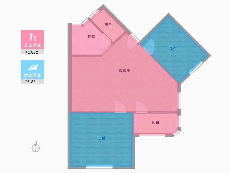 广东省-广州市-鹤园小区-60.00-户型库-动静分区