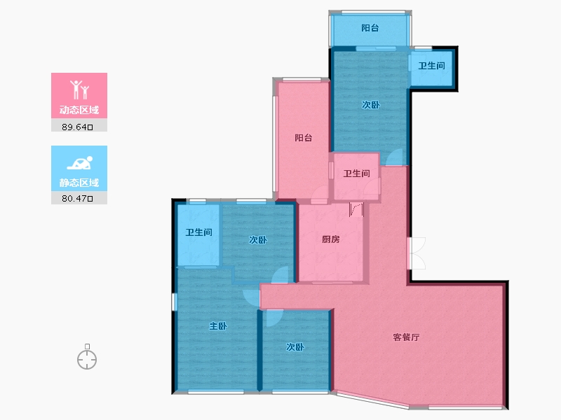 湖南省-长沙市-保利西海岸-170.00-户型库-动静分区