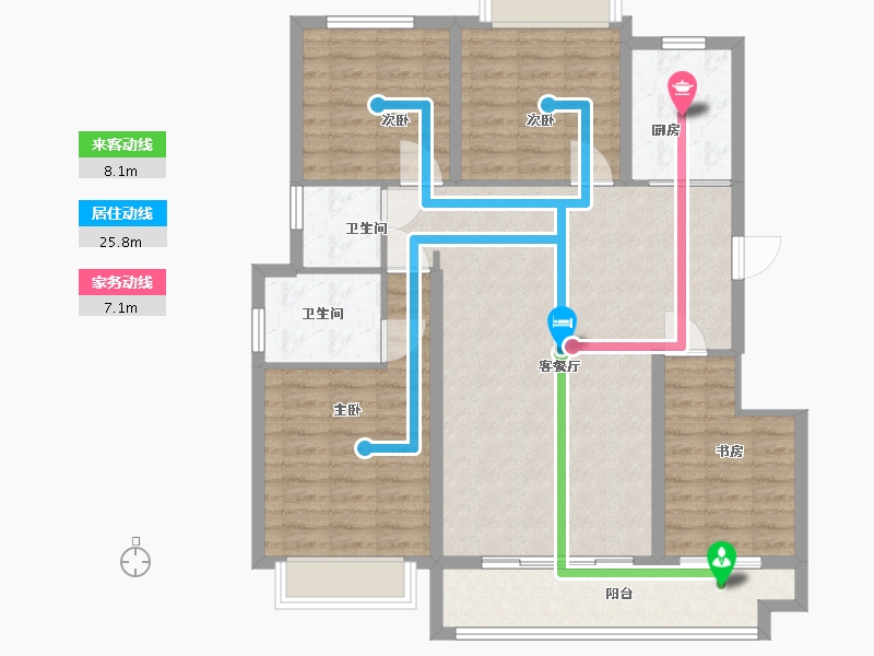 福建省-龙岩市-建发首院-110.00-户型库-动静线