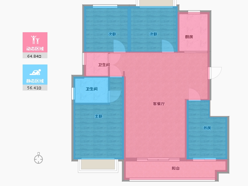 福建省-龙岩市-建发首院-110.00-户型库-动静分区